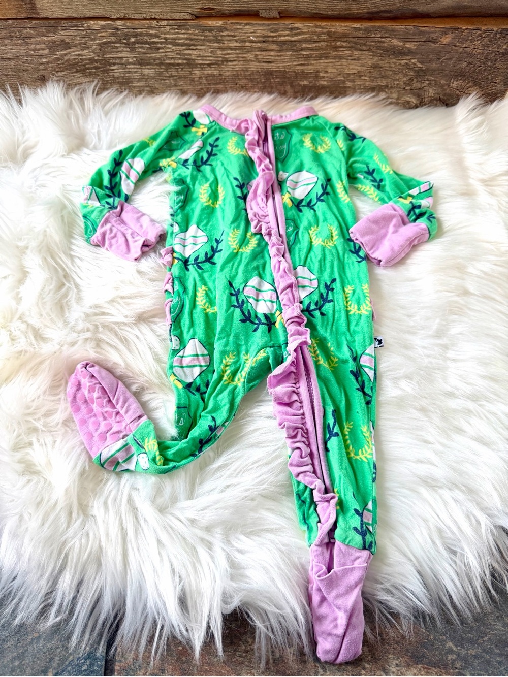 KIKI & LULU | Pickleball Ruffle Bamboo Convertible Zip Romper - Picture 2 of 3